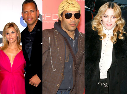 Alex Rodriguez, Cynthia Scurtis, Lenny Kravitz, Madonna Alex Rodriguez, Cynthia Scurtis, Lenny Kravitz, Madonna